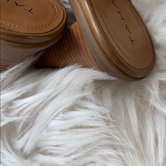 Tahari | Betsy T Strap Orange & Brown Pumps | 7 - Picture 6 of 6